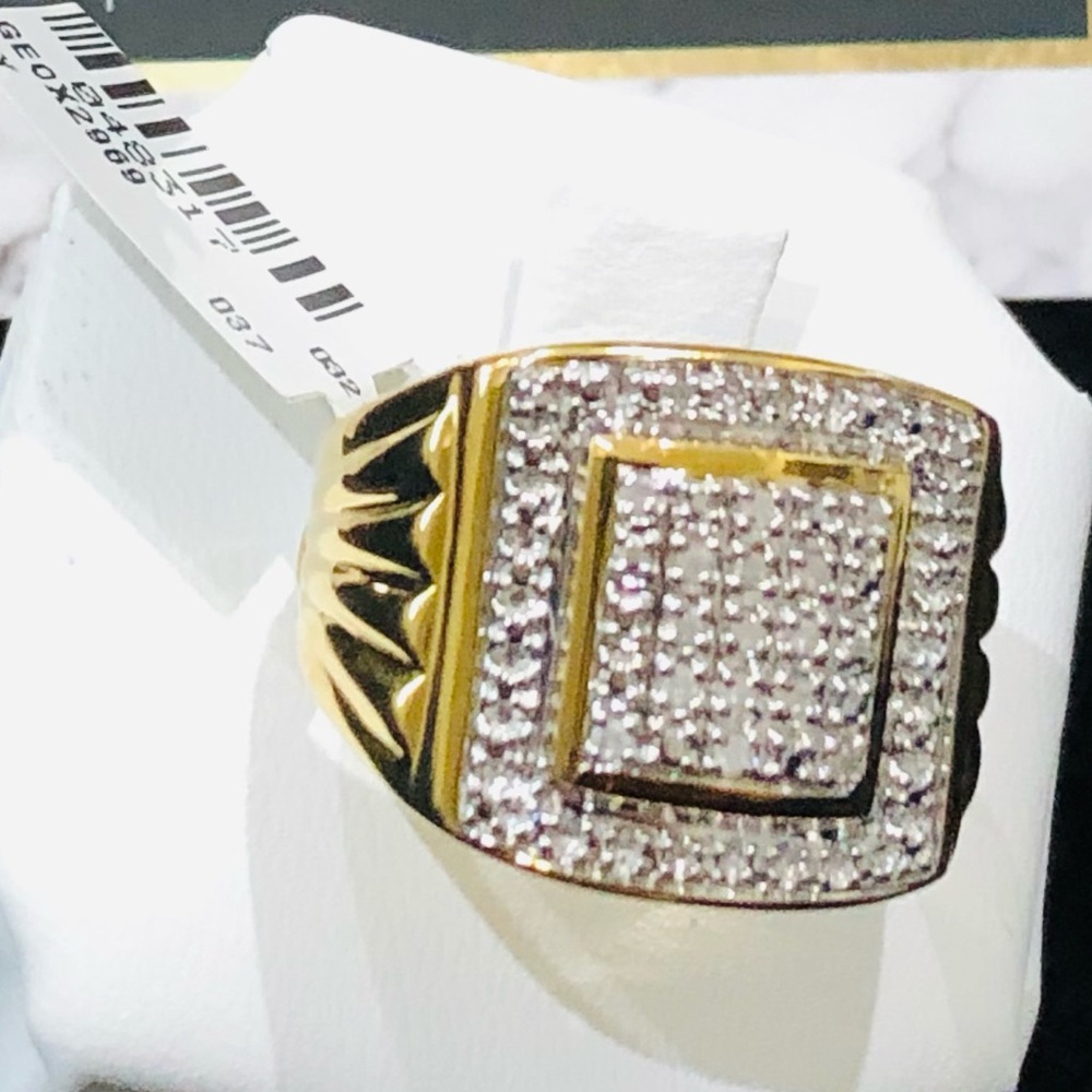 Men’s diamond hip hop ring. ALL REAL DIAMONDS Genuine natural diamond men ring